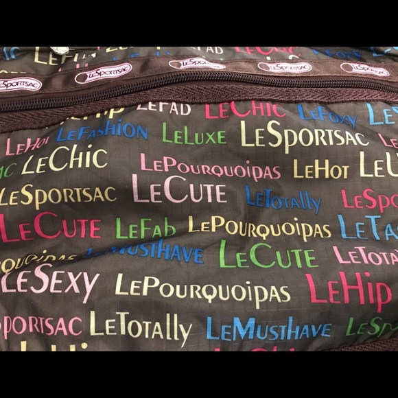 NWOT Brown LeSportsac Patterned Deluxe Everyday purse/bag. - Picture 4 of 5